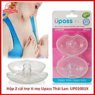 Bộ 2 Trợ ty mẹ Silicon kèm hộp Upass Thái Lan chính hãng không BPA và an toàn cho bé UP1001N
