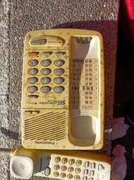 沒電源線 當故障品）Panasonic 早期無線電話機/外觀有變黃，灰塵污漬，能接受再下標