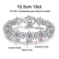 KNOBSPIN D VVS1 Moissanite Tennis Bracelets for Women Sunflowers Design GRA certified Luxury Wedding