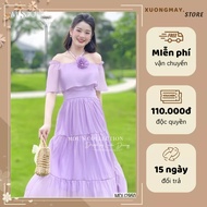 Mduxuongmay Lady's Dress K66-D1-5 MDU2950 Off-Shoulder Design, Exquisite Flower Applique from MDU