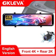 EKLEVA กล้องติดรถยนต์กระจก WIFI ดีวีอาร์4K + 2Kกล้องติดรถยนต์เลนส์คู่กล้องติดรถยนต์กล้องติดรถยนต์กระ