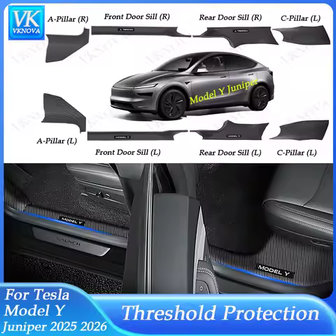 For Tesla Model Y Juniper Accessories ABC Pillar Protection Board Front & Rear Threshold Guard Anti-