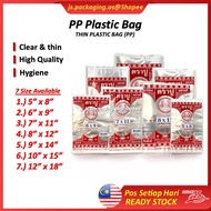Cap Ketam PP Plastik/PLASTIC TRANSPARENT CLEAR / PP PLASTIC BAG Thickness 0.03/0.04 Size In Inch