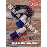 Extension Industrial socket plug 3 Pin 16A Plug  Set cable 2.5mm
