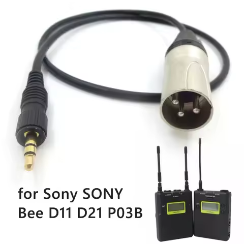 3.5mm Audio Plug XLR 3 Pin for Sony UWP D11 D21 P03B Sound Recording Equipment Recording Wireless Mi
