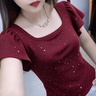 Gypsy Sequin Lace-Sleeve T-Shirt - Slim & Versatile
