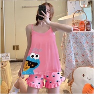 PL068 Baju Tidur Wanita Import Cookie Mons Piyama Lucu