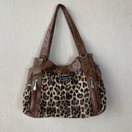 กระเป๋าสะพายข้างลายเสือดาวย้อนยุค Y2K กระเป๋าสะพายข้างแบบสะพายข้างสำหรับผู้หญิงในวัยรุ่น กระเป๋าสะพา