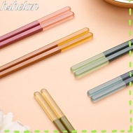 HSHELAA 5 Pairs Chopsticks Reusable, Non-Slip 9.5 Inch/24cm Chopsticks, Easy To Use Multicolor Plast