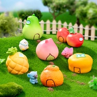 Fruit Miniature House Decor (Cherry/Peach/Pineapple) - Resin Art Dollhouse Garden Ornament, Creative
