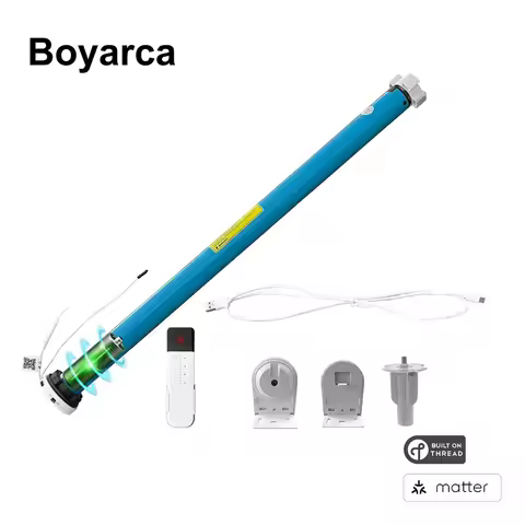 Boyarca Matter Over Thread Battery Smart Roller Shade Blinds Motor for 37 38mm Tube Homekit Alexa Go