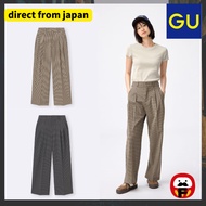 GU Tucked wide check pants【Direct from Japan】