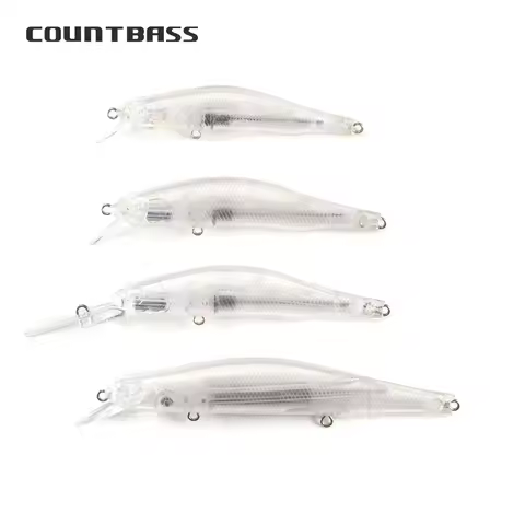 Countbass 10Pcs Magnet System Sinking Blank Hard Lures 80mm/3.2", 90mm/3.5" , 110mm/4.3" Unpainted F