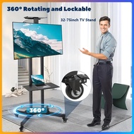 Heavy Duty Floor Mobile TV Stand with Wheel (Support 32-85 Inch Screen) LED LCD Universal Tv Bracket Adjustable Height