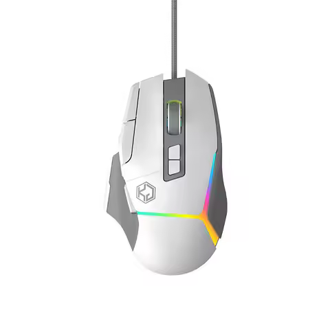 Wired Mouse RGB Lights 10 Keys Macro Programming Gaming Chip 12800DPI Ergonomic Design Medium-Large 