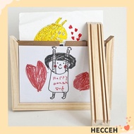 HECCEH Photo Frame, Rotatable Memorial Wooden Kids Art Frame, Creative Family Portraits Changeable W