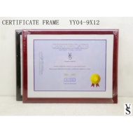 CERTIFICATE PHOTO FRAME ACETATE PLASTIC COVER 9x12inch YY04-9X12