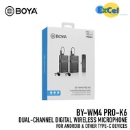 BOYA BY-WM4 PRO-K6 WIRELESS MICROPHONE SYSTEM FOR ANDROID AND OTHER TYPE-C DEVICES