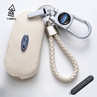 FANMAOFord Key Cover Ford Keychain EcoSport Territory Everest Expedition Explorer Ranger Ranger Raptor F150 Mustang Gen Ranger Metal leather key cover car accessories