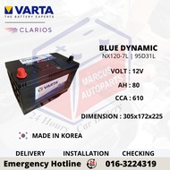 VARTA BLUE DYNAMIC NX120-7L | N70ZL | 95D31L CAR BATTERY