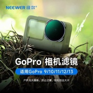 Nuer Sports Camera Filter ND4-ND32 ND Filter Adjustable VND Suitable for GoPro 13/12/11/10/9