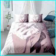 Anime NARUTO Bedsheet pillow case Comfortable Uzumaki Washable 3IN1 double bed Sheet Pillowcase Set