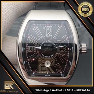 [TOP QUALITY] VANGUARD YACHTING V45 44MM BLACK DIAL LEATHER STRAP MEN WATCH LUXURY AUTOMATIC JAM TANGAN LELAKI