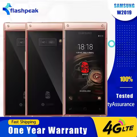 Original Samsung W2019 4G Mobile Phone NFC Dual SIM 4.2'' 6GB+128/256GB 12MP*2+8MP Snapdragon 845 Oc