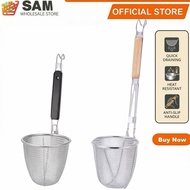 Stainless Steel Mee Strainer Noodle Funnel Wooden Handle Multifunctional  Basket Strainer Durable Th