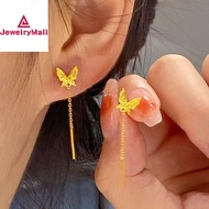 18k saudi gold earrings pawnable legit butterfly tassel earrings for women gift earrings hypoallergenic non tarnish dangling