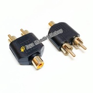 Jack T RCA 2 Male To 1 Female / Jack T RCA 2 Jack To Socket RCA