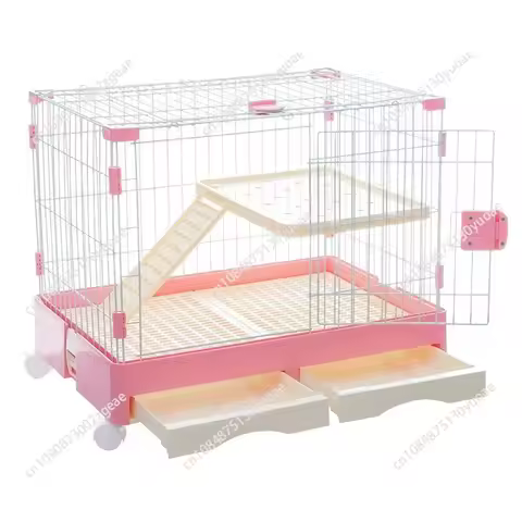 Rabbit cage Indoor rabbit cage, pet nest Villa king rabbit supplies, guinea pig cat breeding cage