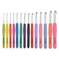 [14件套裝] TPR矽膠鉤針 編織鉤針  編織工具 [平行進口]