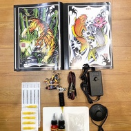 Set of 1 tattoo machine with 2 tattoo practice inks and tattoo samples