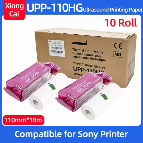 10 Roll UPP-110HG High Glossy Thermal Paper Ultrasound Printing Paper Media Video Imaging Compatible