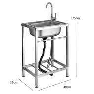 Sink Stainless For Kitchen Portable Lababo Kitchen Sink Complete Set With Stand and Faucet