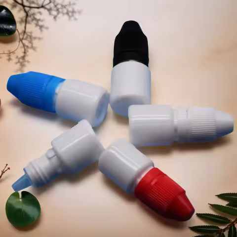 10pcs 2ml PE Small Sample White Bottles with Tamper Caps Plastic Soft Squeeze Dropper Bottles for Ey