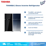 TOSHIBA 661L 2 Doors Inverter Refrigerator  | PureBIO | Auto Ice Maker | Ultra Fresh Chiller | 5-Sta