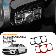 AIRSPEED Soft Carbon Fiber For Mercedes-Benz CLA GLA GLS GLE Car Headlight Switch Decorative Cover I