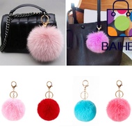 BAIHEE Plush Ball Pendant, 8cm Solid Color Fluffy Ball Keychain, Cute Imitation Rabbit Fur Hanging D