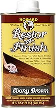 Howard Products RF8008 Restor-A-Finish, 8 oz, Ebony Brown