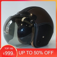 HELM HELEM BOGO KULIT DEWASA FULL LEHER SNI HITAM COKLAT -ORIGINAL PREMIUM