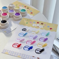 12 สี/เซ็ตที่มีสีสัน Poke Gel Free-wash Fun Nail Polish QINGYOU สินค้าใหม่ Nail Art Painting Hole/Wa