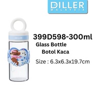 Diller Sakura Blue puppy Glass Bottle Tritan Bottle Travel Home Office D03