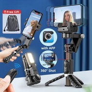 Q18 360 Four-in-One Mobile Phone Selfie Stick Gimbal Stabilizer Anti-shake with Fill Light Wireless 