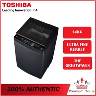 Toshiba AW-DUM1500LM(SG) 14KG Top Load Inverter Washing Machine Mesin Basuh