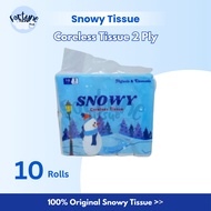 SNOWY Coreless Tissue 10 Rolls 2 Ply Toilet Paper