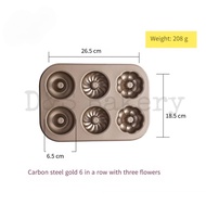 🇲🇾 D&S Donut Baking Tray Muffin Mould Doughnut Mold Flower Cake Mold Love Baking Mould Kuali Donut A