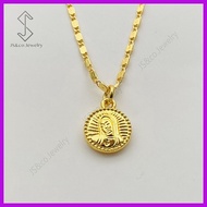 ❀ ◮ ❦ JS&CO jewelry 18k Bangkok mamamary kwintas  Gold Pendant Necklace for women  N0475