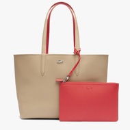 Tas Lacoste Women's Anna Reversible Bicolour Tote Bag Beige Original